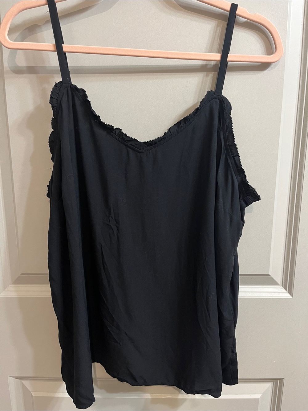 Old Navy Black Ruffle-Edge Camisole